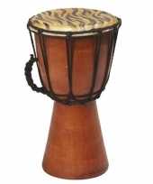 Handgemaakte houten drum met tijgerprint 25 cm